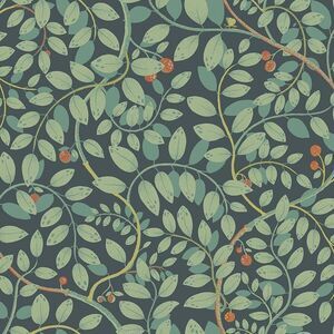 A Street Prints Kirke Turquoise Leafy Vines Wallpaper Lina II 65105 Midbec